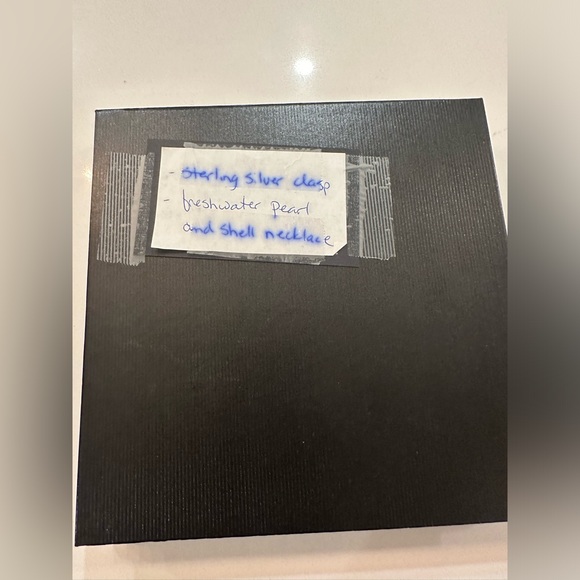 Custom designed sterling silver fresh water pearl and shell necklace - Picture 11 of 14